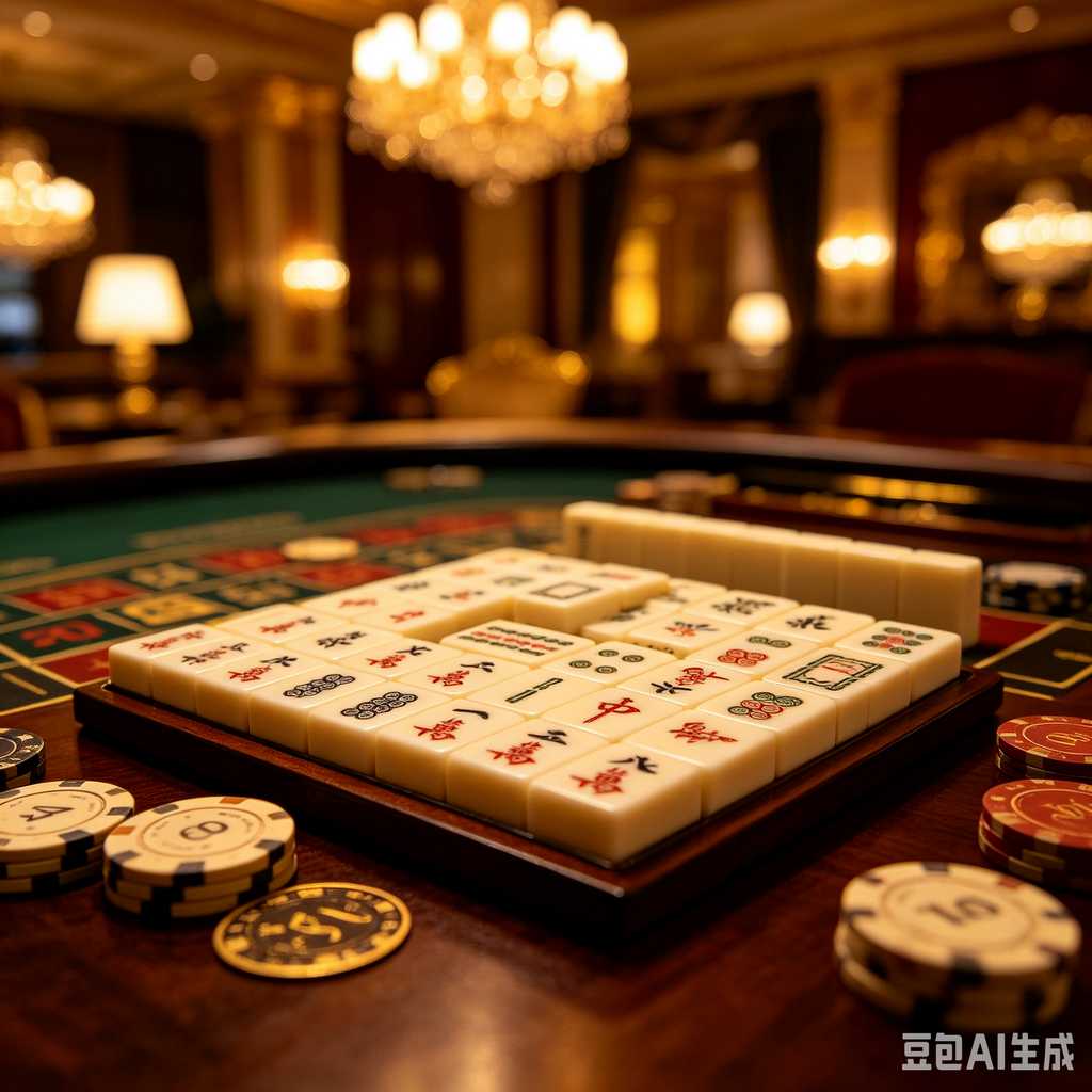 gradient green mahjong set