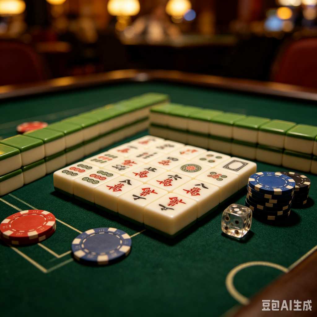 retro text mahjong tiles